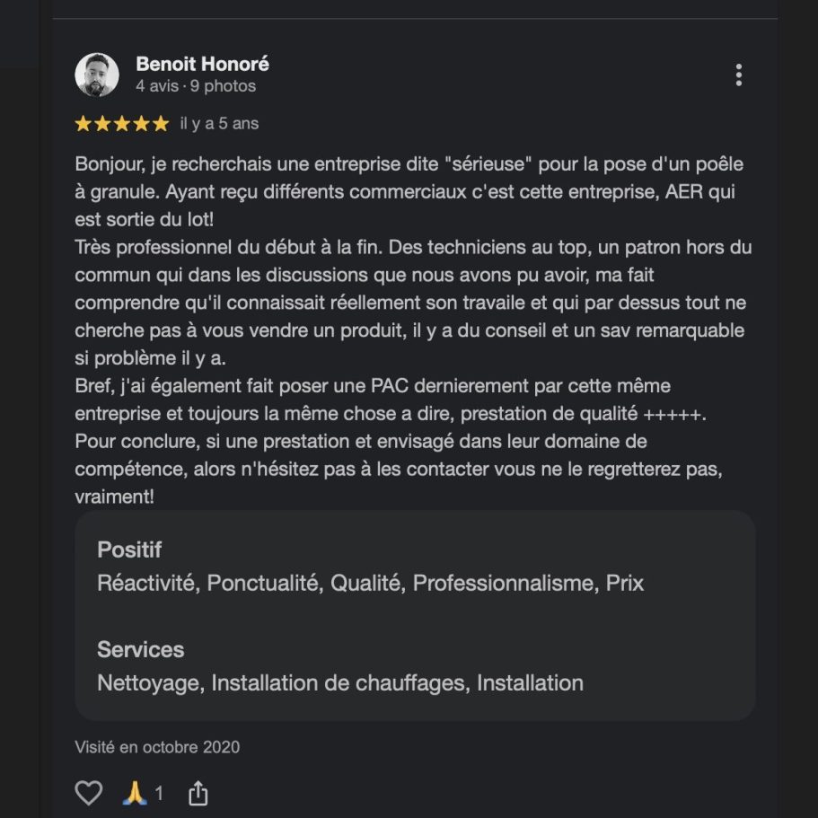 Avis client google Évaluations de services, commentaires de clients avec notation.